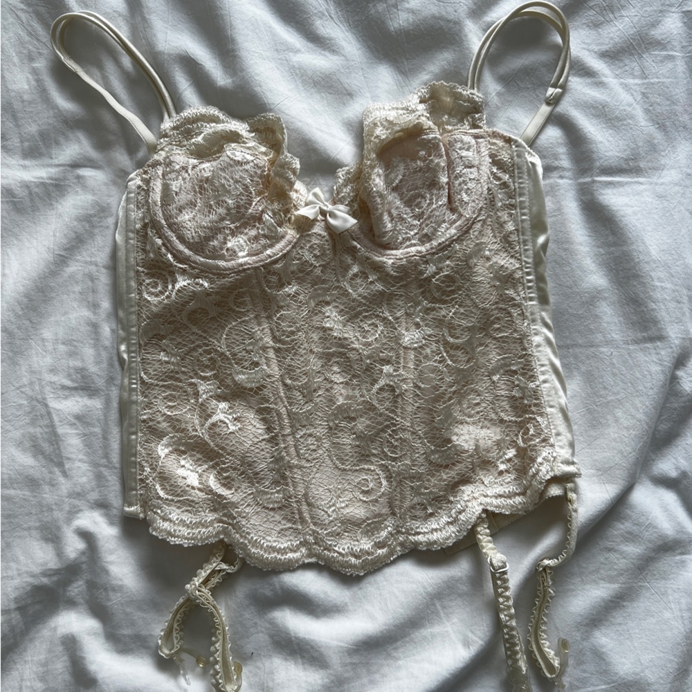 Victoria's Secret Satin Lingerie in Cream
